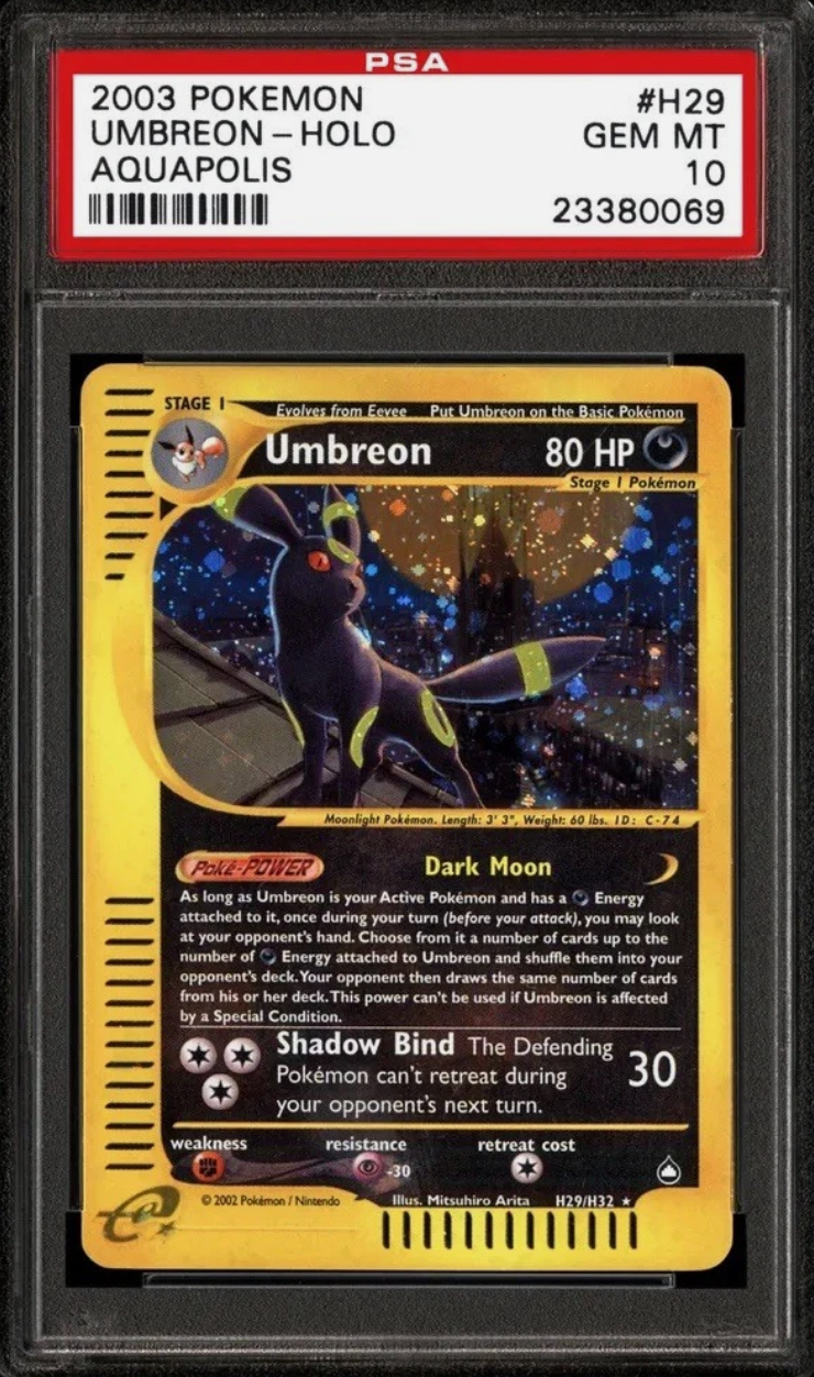 GRADED UMBREON POKÉMON CARD! GRADED POKÉMON CARDS! GREAT GIFT!