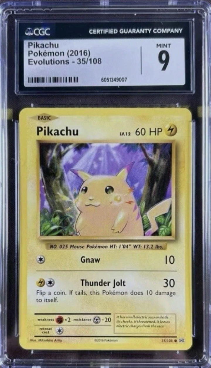 GRADED PIKACHU POKÉMON CARD! GRADED POKÉMON CARDS! GREAT GIFT!